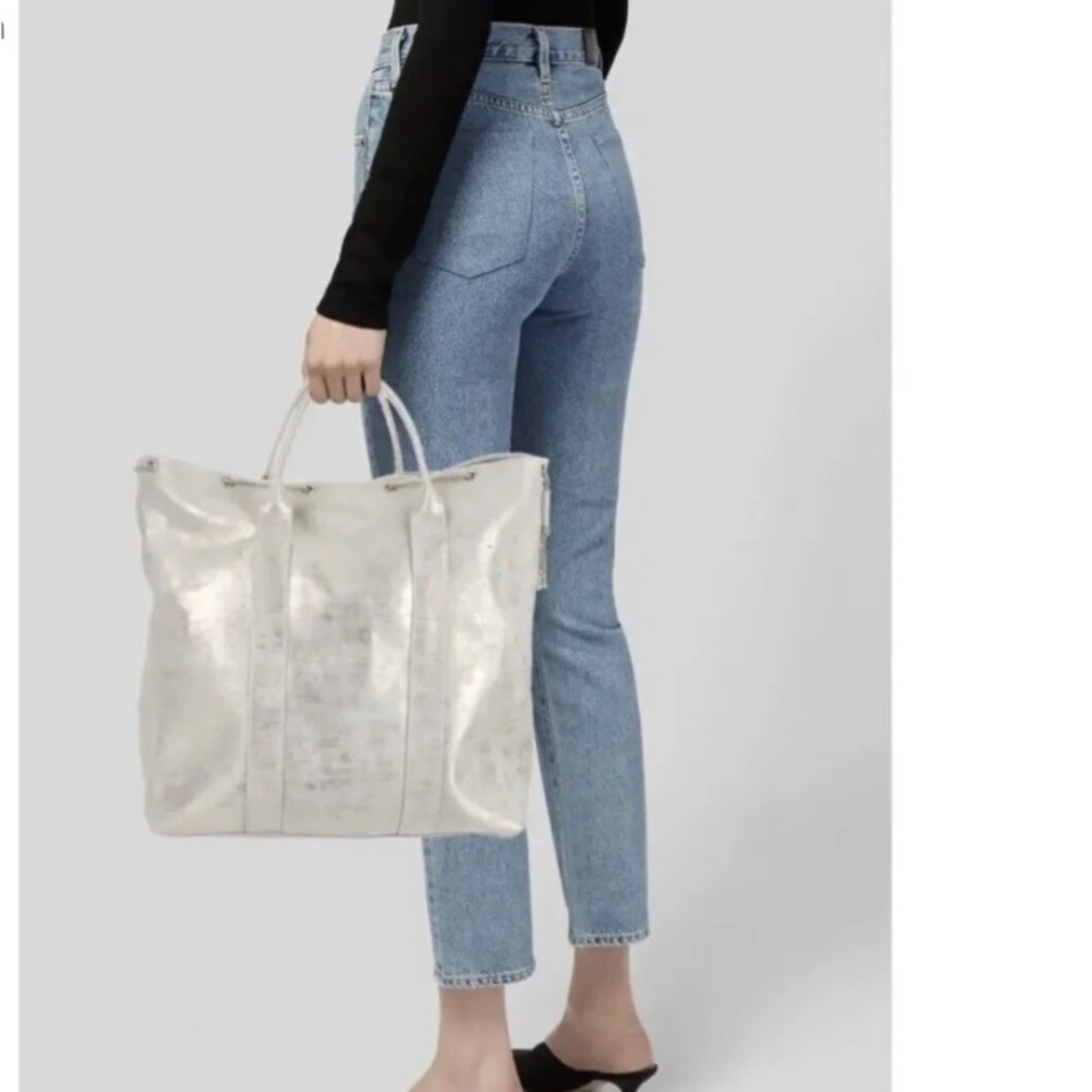 NWT ATM Anthony Thomas Melillo Suede OS Tote Beige Gold